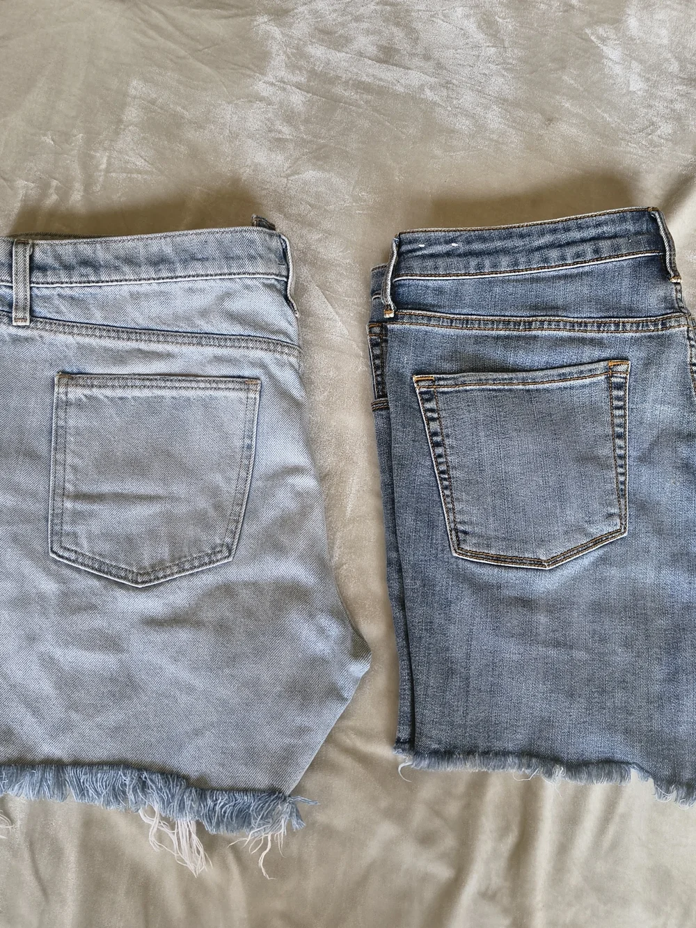 2 Pair Midrise Denim Shorts Jeans